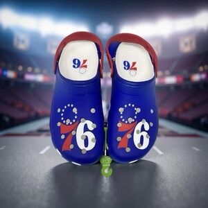 Crocs Classic Clog NBA Philadelphia 76ers Men Size 13 Sixers Blue Red Shoes NWT